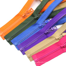 Wholesale high quality resin plastic Zipper open end zipper for Clothing Or Bags Manufacture